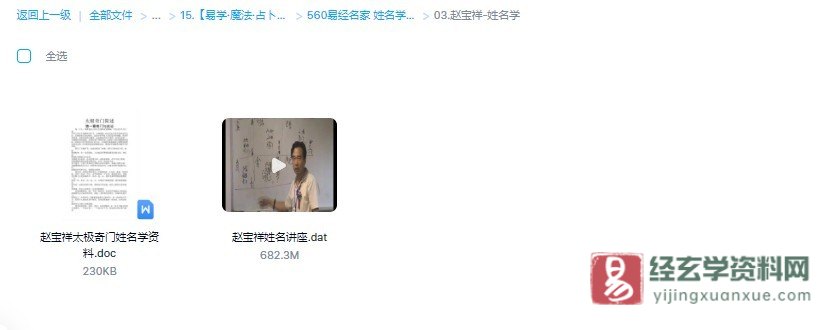 图片[2]_赵宝祥-太极奇门姓名学讲座（视频1集+PDF资料）_易经玄学资料网