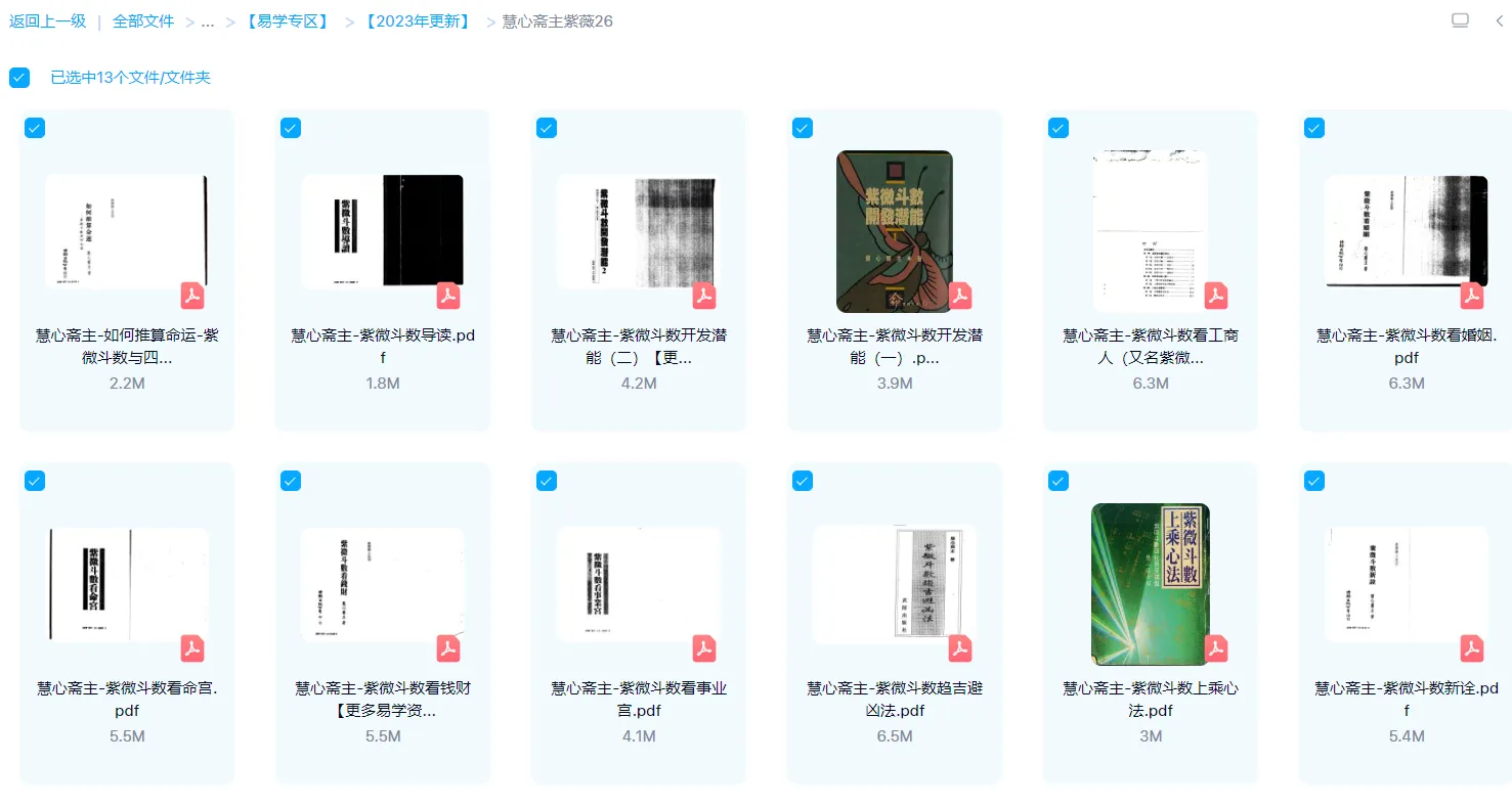 图片[1]_慧心斋主-紫微斗数全套电子书（13册PDF电子书）_易经玄学资料网