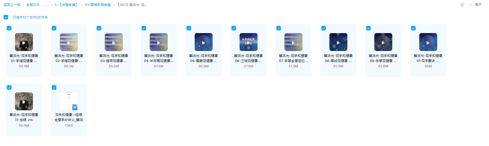 Image [1]_Cai Hongguang - Hand Observation Health Course (11 Videos + Materials)_Yijing Mysticism Data Network