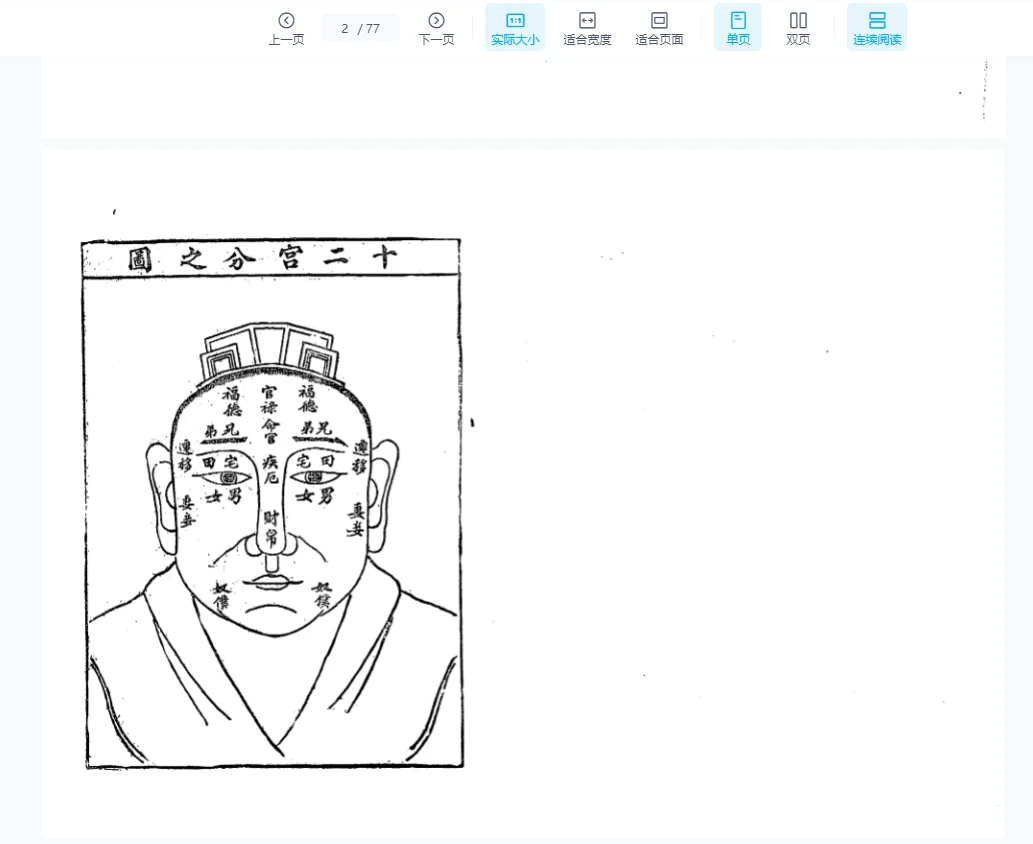 画像[2]_陸位崇『麻衣相法全書』PDF電子書籍（77ページ）_易経玄学資料サイト