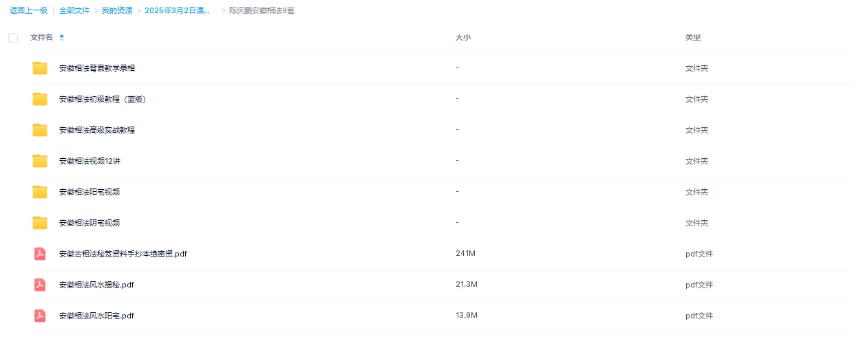 图片[1]_陈庆鹏安徽相法课程合集（9套课程+电子书资料）_易经玄学资料网