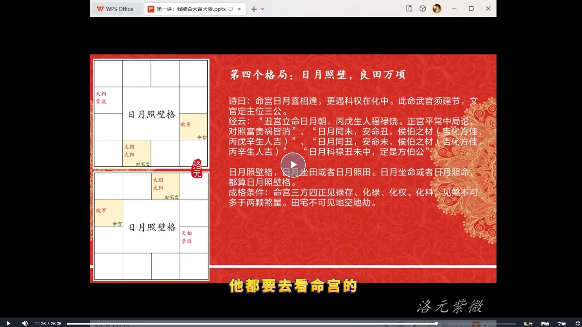 图片[3]_【洛元】依婷系紫微斗数财官专题课（视频9集）_易经玄学资料网