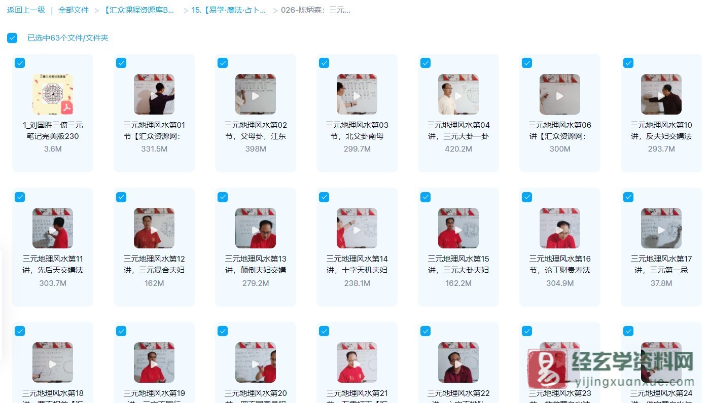图片[2]_陈炳森：三元地理头中尾理气风水（视频60讲+电子资料）_易经玄学资料网