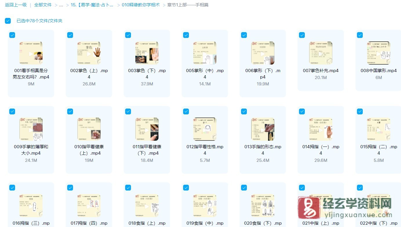 图片[2]_释缘教你学相术视频（手相篇78集+面相篇128集）_易经玄学资料网