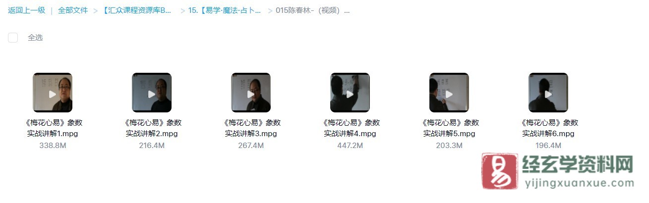 图片[2]_陈春林：梅花易数象数实战讲解教程（视频6集）_易经玄学资料网