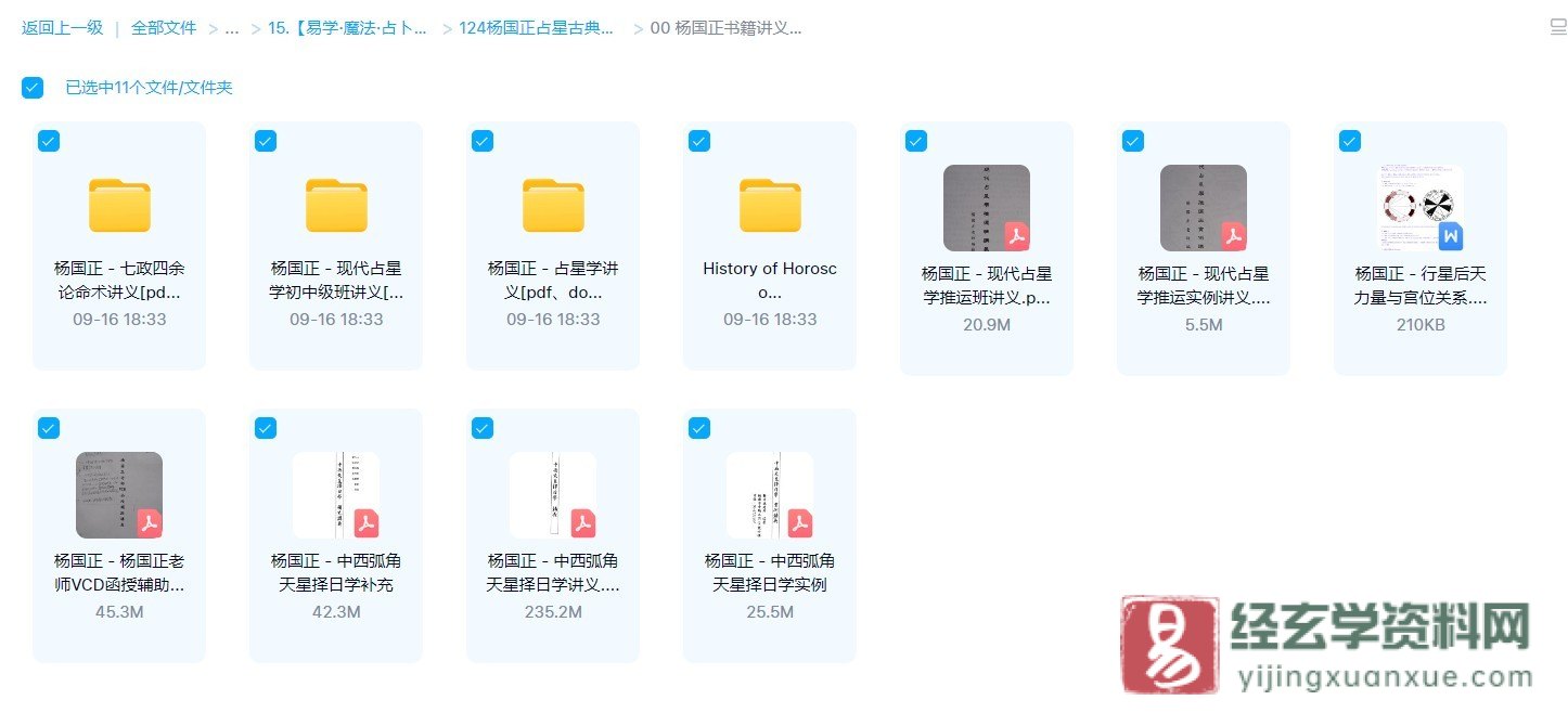 图片[1]_杨国正占星书籍讲义PDF资料大全（20个讲义文档）_易经玄学资料网